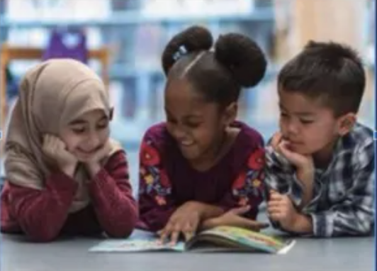 Children reading together
